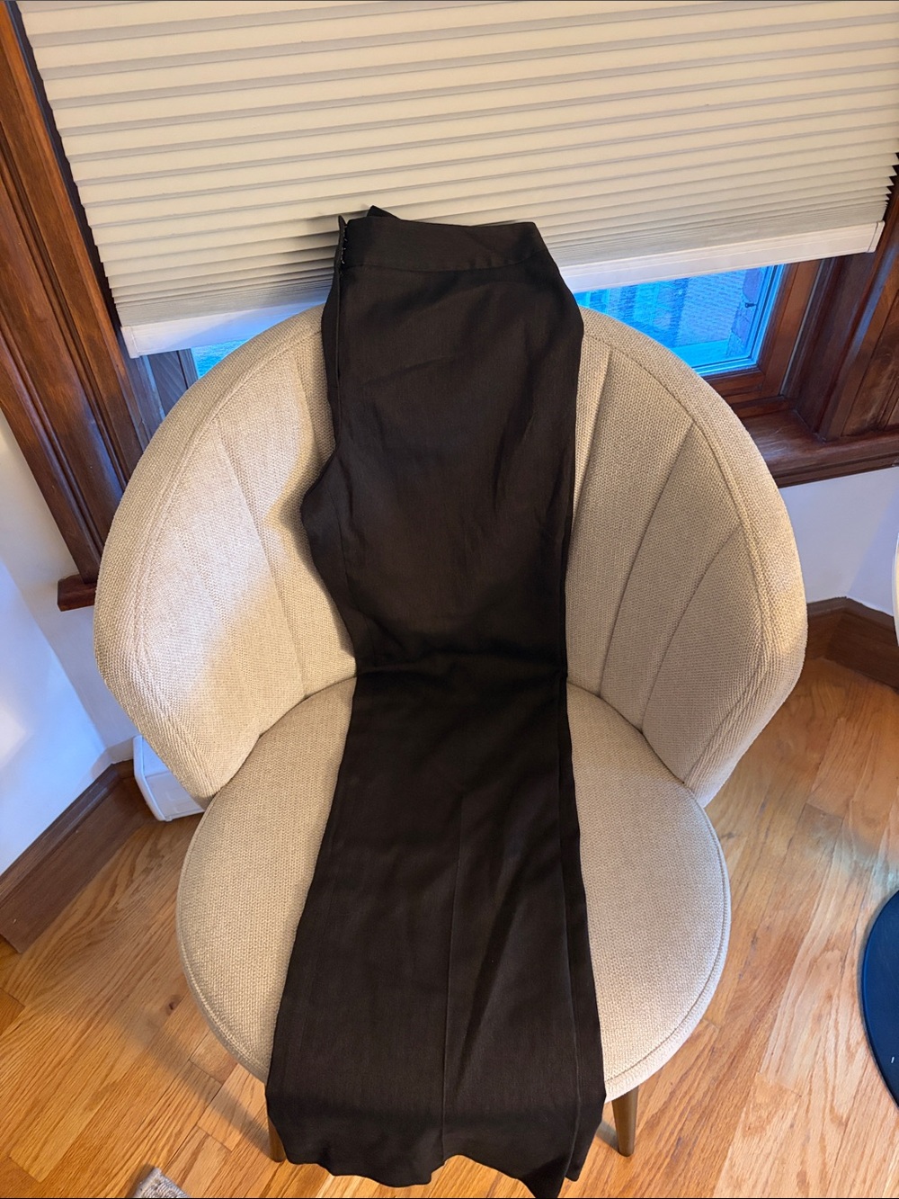 Tahari Brown Straight Leg Trousers
